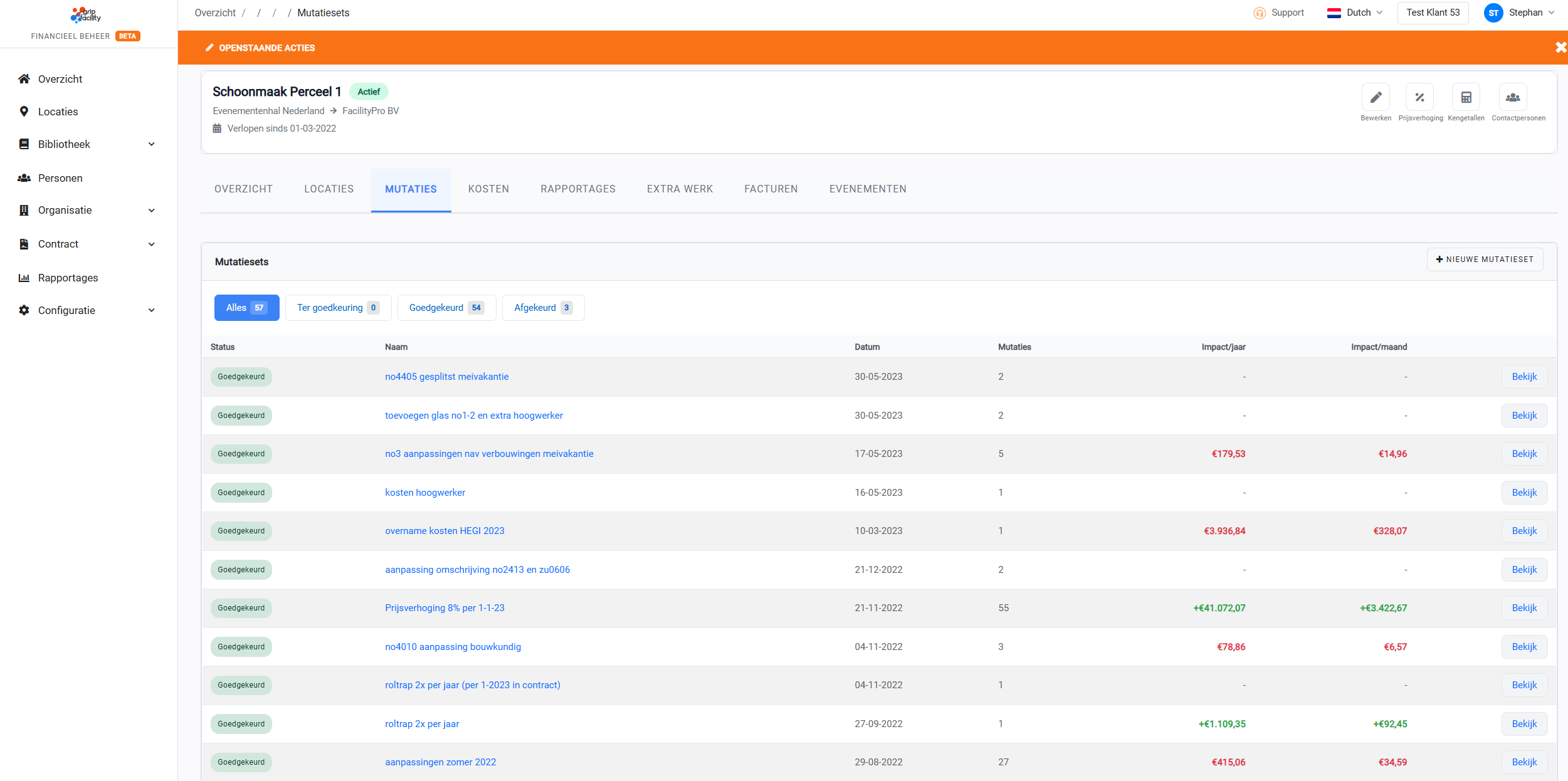 Mutaties en goedkeuring